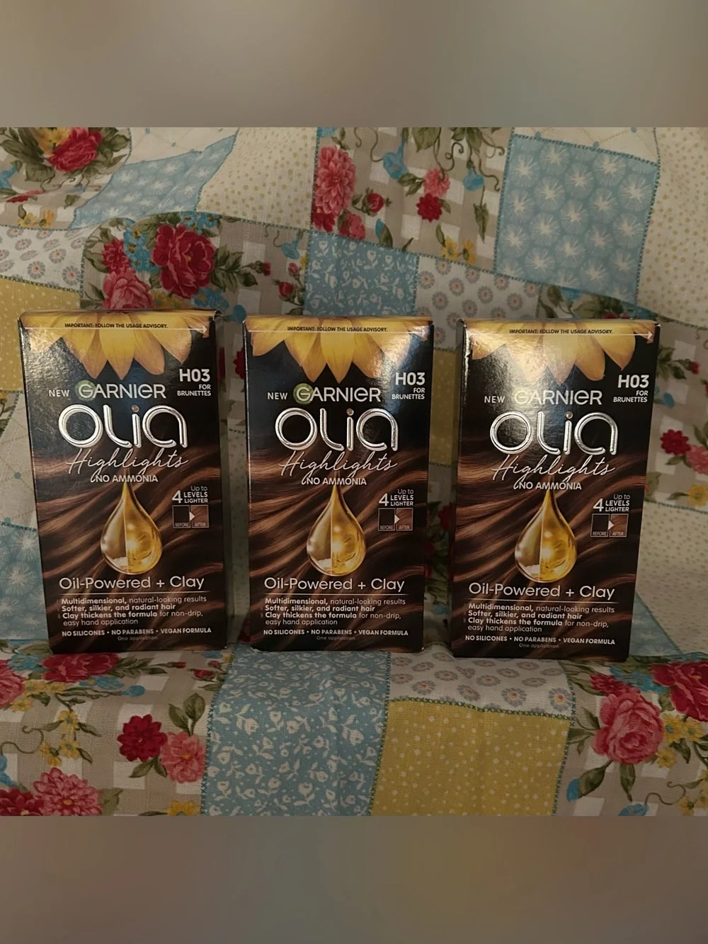 NEW Garnier Olia Hair Highlights Kit with No Ammonia 3 new boxes